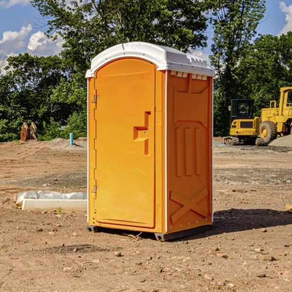 how often are the portable restrooms cleaned and serviced during a rental period in Campbellton Texas